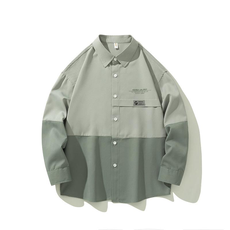 ワークシャツ ワークジャケット シャツジャケット 長袖 大きいサイズ メンズ ポケット付き ストリート 作業服 ワークウェア カジュアルシャツ 無地 | ブランド登録なし | 02