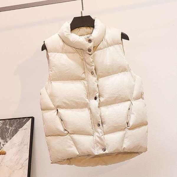 中綿 レディース アウター 中綿 ノースリーブ 前開き 中綿ジャケット ジレ 防寒 ショート丈 厚手 秋冬 おしゃれ あったか カジュアル | ブランド登録なし | 03