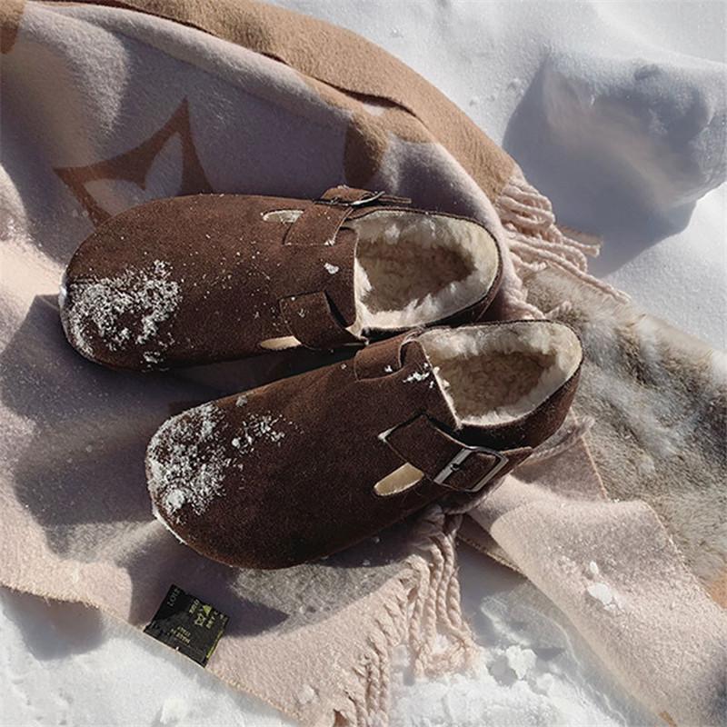 【特価】スリッパ ルームシューズ レディース もこもこ ルームウェア バックル あったか 無地 裏起毛 カジュアル 履きやすい 室内着 暖かい トレンド | ブランド登録なし | 02