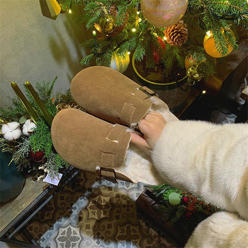 【特価】スリッパ ルームシューズ レディース もこもこ ルームウェア バックル あったか 無地 裏起毛 カジュアル 履きやすい 室内着 暖かい トレンド | ブランド登録なし | 05