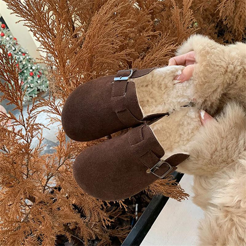 【特価】スリッパ ルームシューズ レディース もこもこ ルームウェア バックル あったか 無地 裏起毛 カジュアル 履きやすい 室内着 暖かい トレンド | ブランド登録なし | 06