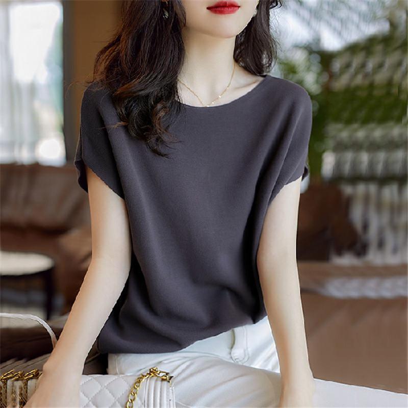 tシャツ レディース 半袖 ス 半袖tシャツ 無地 カットソー 大きいサイズ カジュアル ゆったり おしゃれ 春夏 薄手 リラックス | ブランド登録なし | 03