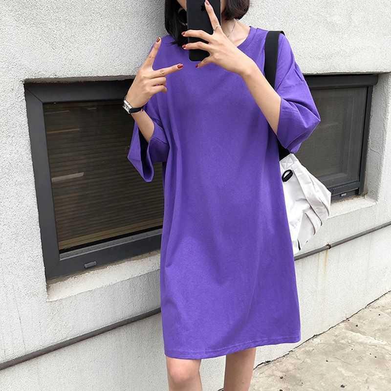 【特価】チュニック ワンピース レディース 半袖 無地 ス ロングTシャツ カジュアル カットソー ゆったり おしゃれ 着痩せ ルームウェア 春夏 | ブランド登録なし | 04