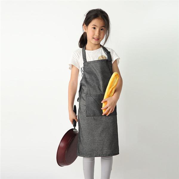 【大特価】エプロン 割烹着 給食 子供 うわっぱり 小学生 胸当て 男の子 キッズ 女の子 ロング エプロン単品 無地 飲食店 料理 汚れ防止 小学校 | ブランド登録なし | 01