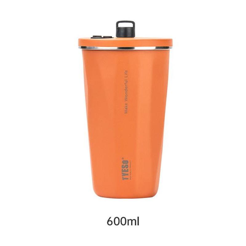 タンブラー 水筒 600ml ストロー付き ステンレス 保冷 保温 真空 大容量 マグボトル シンプル アウトドア 旅行 ジム コーヒーカップ 通学 | ブランド登録なし | 01