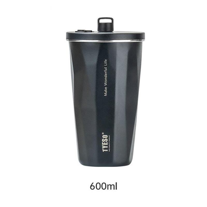 タンブラー 水筒 600ml ストロー付き ステンレス 保冷 保温 真空 大容量 マグボトル シンプル アウトドア 旅行 ジム コーヒーカップ 通学 | ブランド登録なし | 02