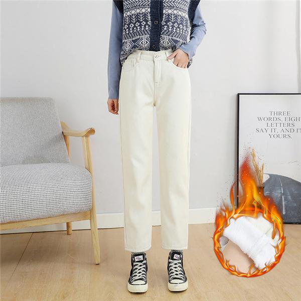 デニム パンツ レディース 裏起毛 あったか 極暖 美脚 ジーンズ ジーパン Gパン ロング ストレッチ 冬 防寒 暖かい 厚手 テーパード スリム | ブランド登録なし | 01