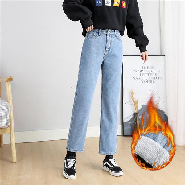 デニム パンツ レディース 裏起毛 あったか 極暖 美脚 ジーンズ ジーパン Gパン ロング ストレッチ 冬 防寒 暖かい 厚手 テーパード スリム | ブランド登録なし | 02