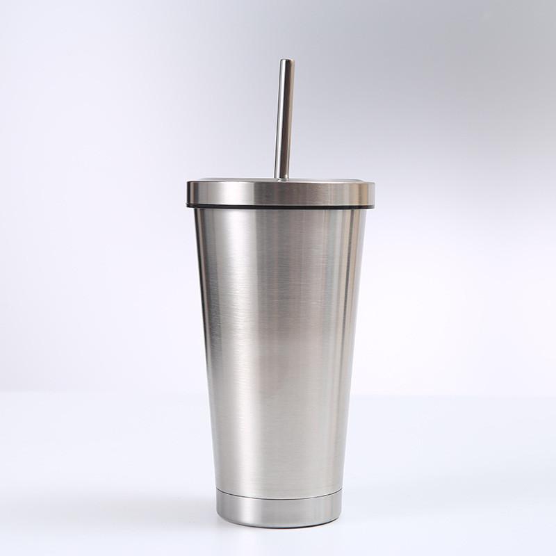 タンブラー 水筒 750ml ステンレス ストロー付き 保冷 保温 大容量 マグボトル シンプル アウトドア 旅行 ジム 持ち運び おしゃれ | ブランド登録なし | 02