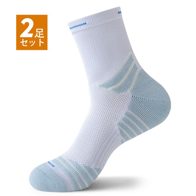【大特価】靴下 メンズ ソックス クルーソックス 2足セット スポーツ 無地 トレーニング カジュアル バスケットボール 滑り止め ランニング かっこいい | ブランド登録なし | 02