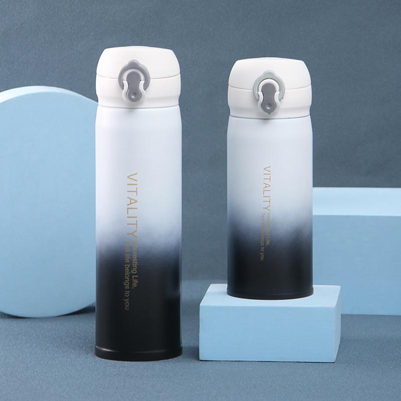 水筒 350ml 450ml タンブラー ステンレス グラデーション 保冷 保温 真空 コンパクト マグボトル シンプル アウトドア おしゃれ ギフト | ブランド登録なし | 01