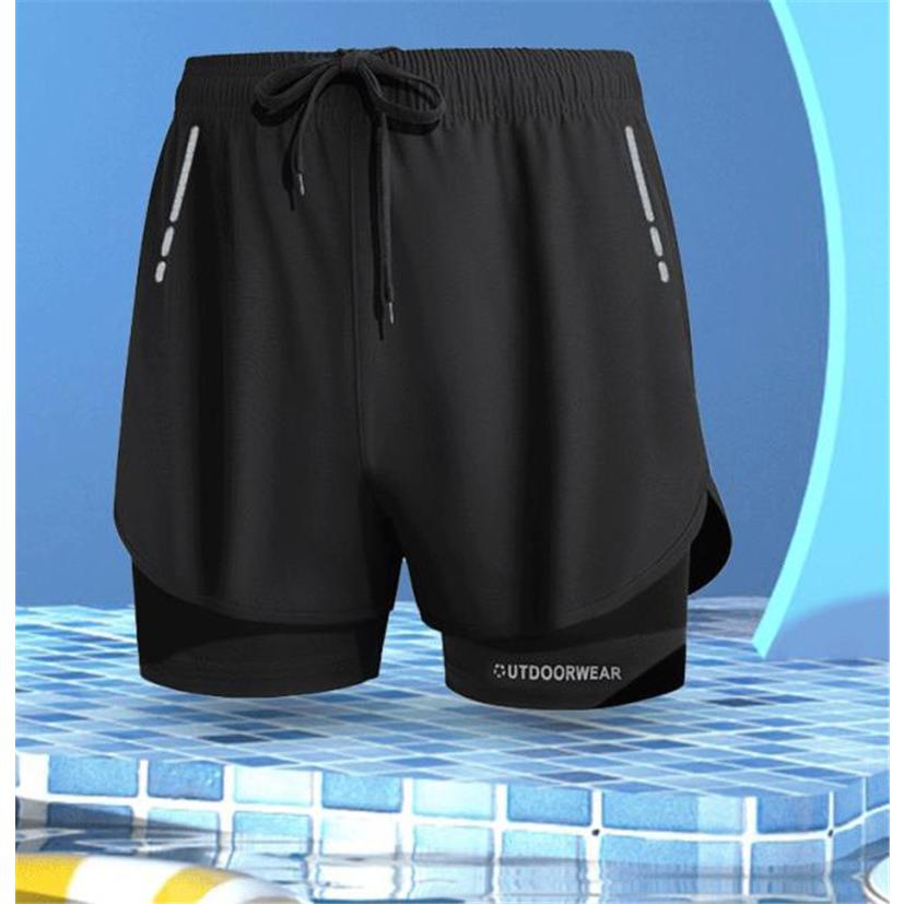 フィットネス水着 水着 メンズ 競泳 水泳 競泳水着 二重 水泳パンツ ジム 練習用 スイムウェア 通気性 海 プール 速乾 大人 夏 ビーチ | ブランド登録なし | 01