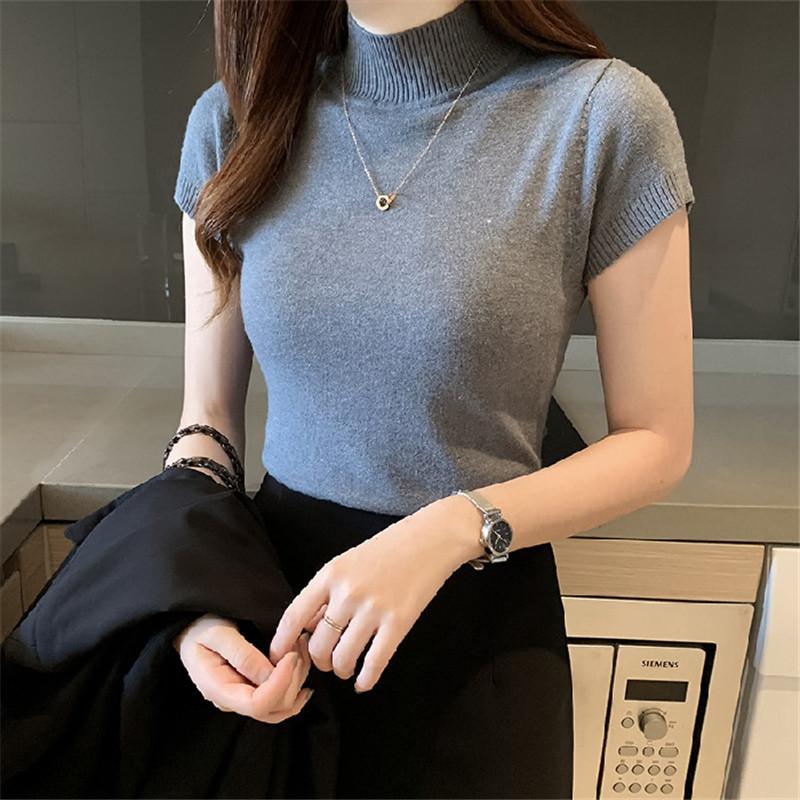 tシャツ レディース 半袖 ス 半袖tシャツ 無地 モックネック カットソー 大きいサイズ カジュアル スリム おしゃれ 春夏 アウトドア | ブランド登録なし | 04