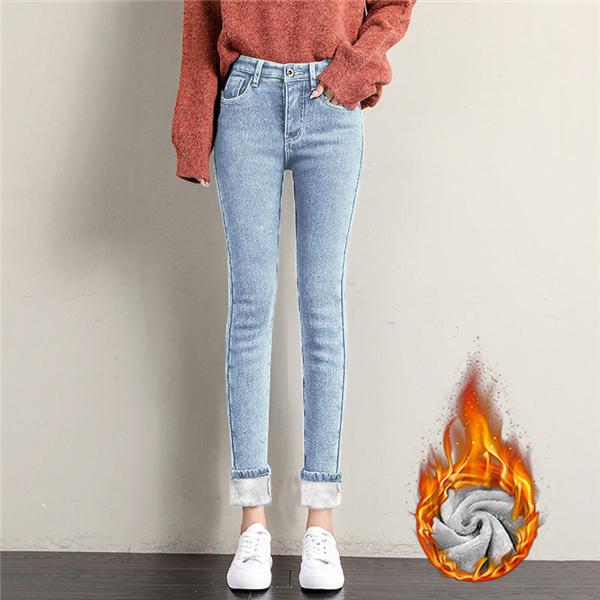 【大特価】デニム パンツ レディース 裏起毛 あったか 極暖 美脚 ジーンズ ジーパン Gパン ロング ストレッチ 冬 防寒 暖かい 厚手 スリム 安い | ブランド登録なし | 03