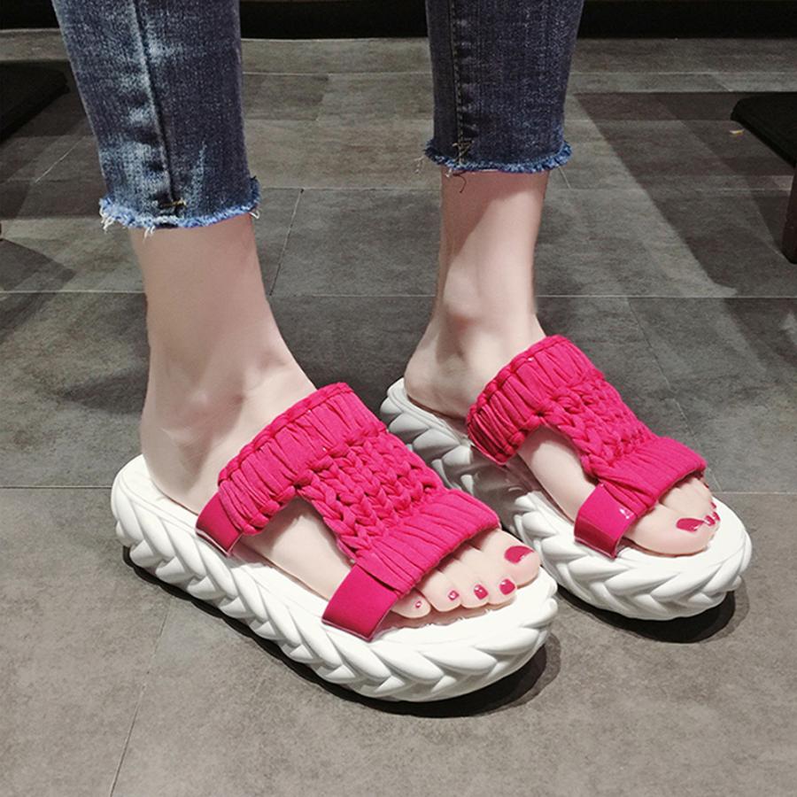 厚底サンダル メッシュ ニットサンダル フラットサンダル 歩きやすい靴通気性 履きやすいスリッパ 2023 | ブランド登録なし | 03