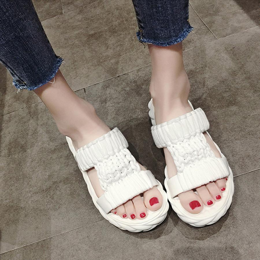 厚底サンダル メッシュ ニットサンダル フラットサンダル 歩きやすい靴通気性 履きやすいスリッパ 2023 | ブランド登録なし | 04