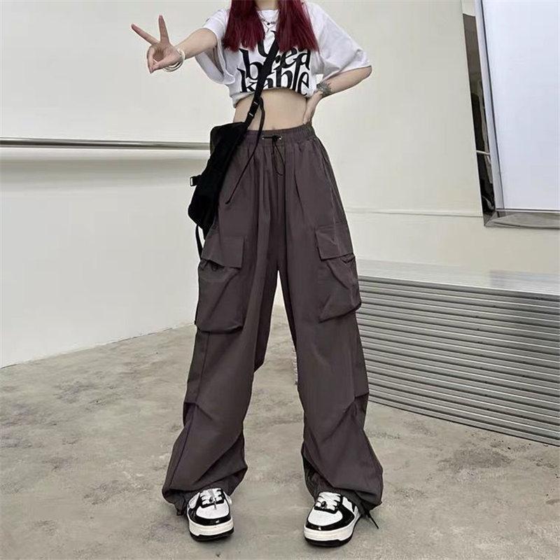 カーゴパンツ レディース ミリタリーパンツ カーゴ レディースパンツ ダンス衣装 カジュアル ウエストゴム 美シルエット ゆったり 体型カバー | ブランド登録なし | 02
