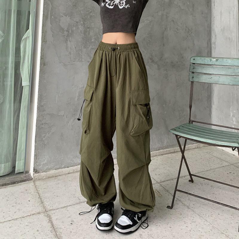 カーゴパンツ レディース ミリタリーパンツ カーゴ レディースパンツ ダンス衣装 カジュアル ウエストゴム 美シルエット ゆったり 体型カバー | ブランド登録なし | 03