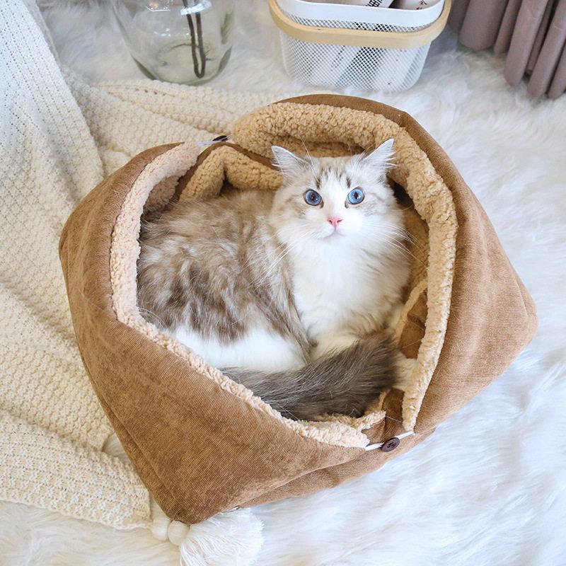 ペットベッド マット 2way ふわふわ もちもち 快適 寒さ対策 ペット 冬用 犬用品 猫用品 ゆったり 眠れる クッション | ブランド登録なし | 01