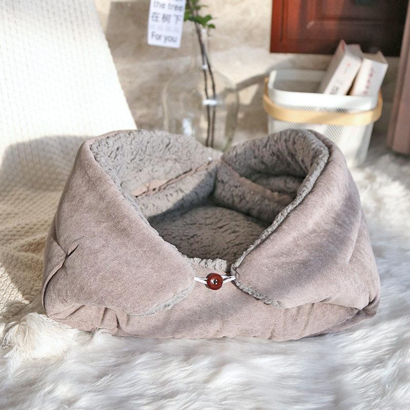ペットベッド マット 2way ふわふわ もちもち 快適 寒さ対策 ペット 冬用 犬用品 猫用品 ゆったり 眠れる クッション | ブランド登録なし | 02