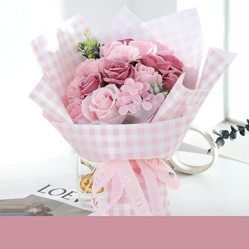 母の日 ソープフラワー 花束 プレゼントブーケ 造花 花 ボックス ギフト プレゼント 誕生日 発表会 記念日 結婚記念日 | ブランド登録なし | 03