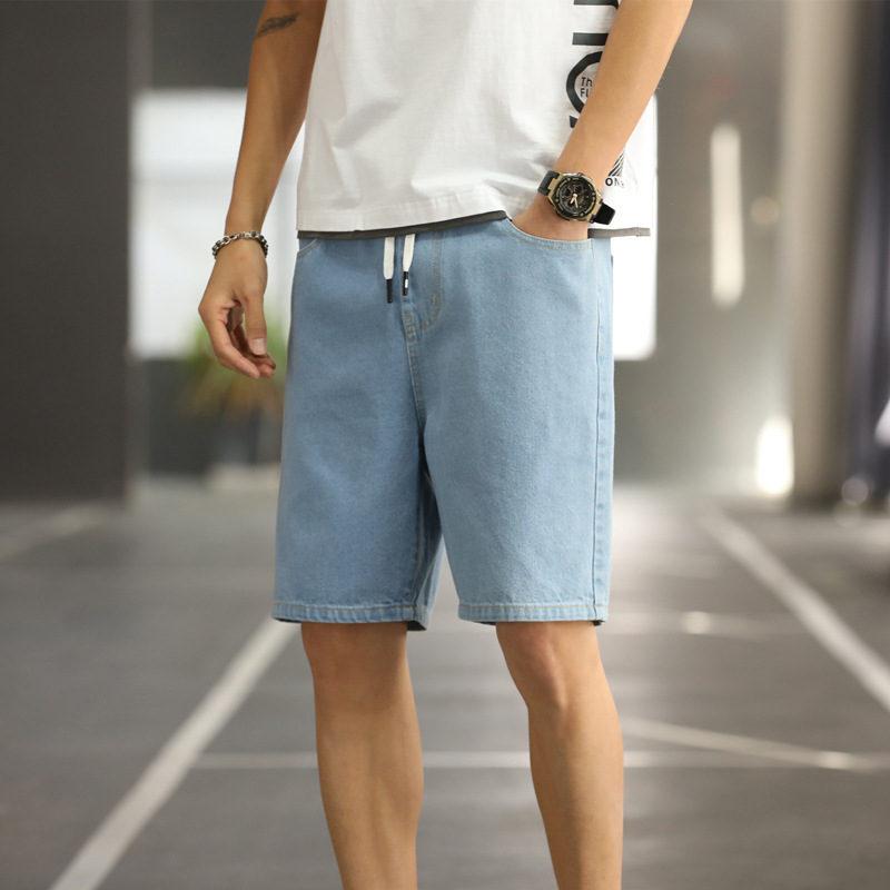 デニムパンツ ハーフパンツ メンズ 定番 通気性 ビーチパンツ アウトドア 夏服 カジュアル 体型カバー スポーツウェア ゴルフ 吸汗 | ブランド登録なし | 01
