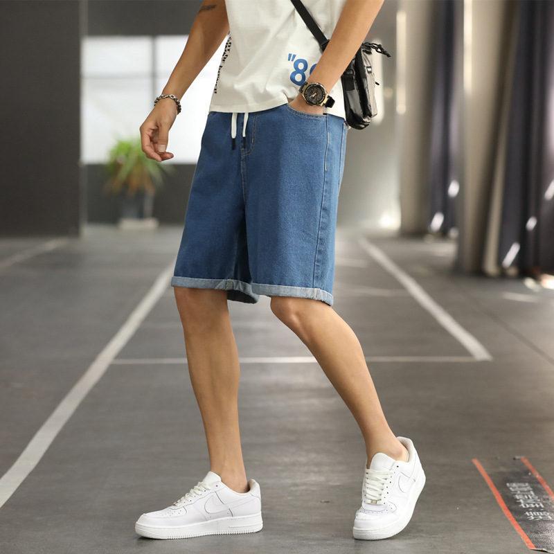 デニムパンツ ハーフパンツ メンズ 定番 通気性 ビーチパンツ アウトドア 夏服 カジュアル 体型カバー スポーツウェア ゴルフ 吸汗 | ブランド登録なし | 04
