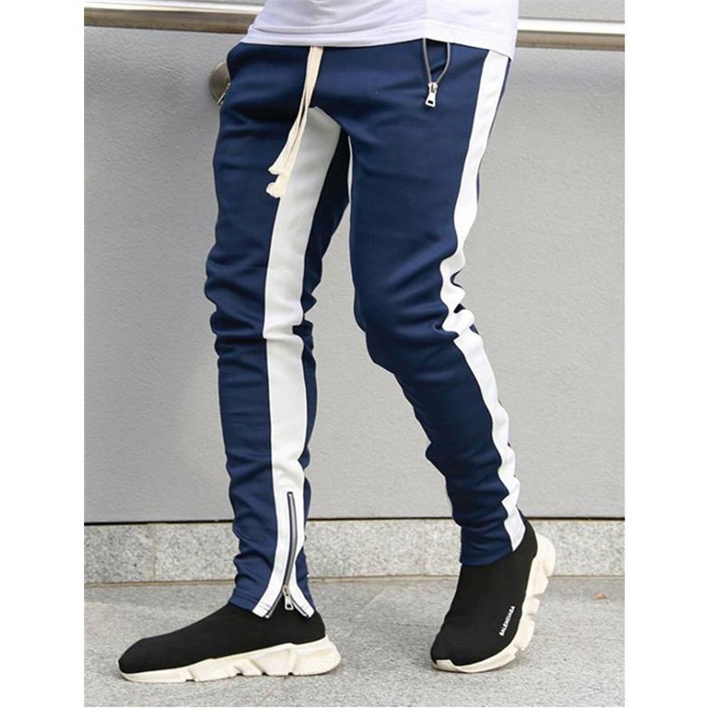 スキニーパンツ メンズ スウェットパンツ ウエストゴム ストレッチ 配色切り替え ストライプ柄 ボトムス 楽ちん 春コーデ スポーツウェア 作業着 |  | 01