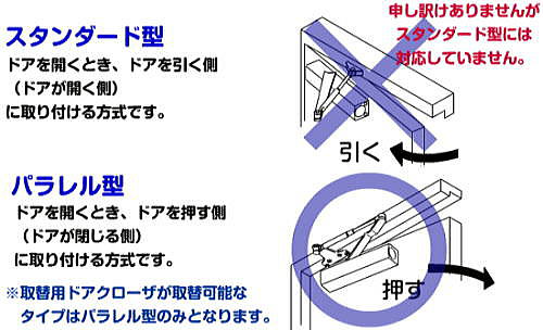 リョービ 取替用ドアクローザー S-203P シルバー/S-203P C1(ブロンズ