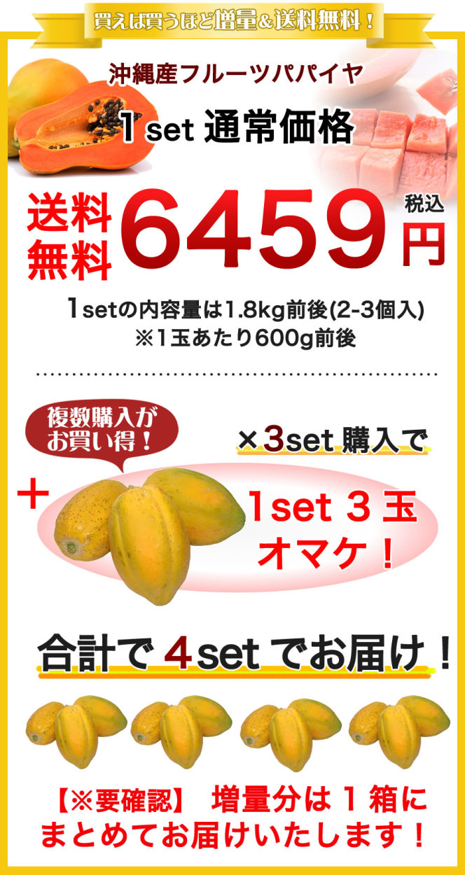 沖縄　フルーツパパイヤ