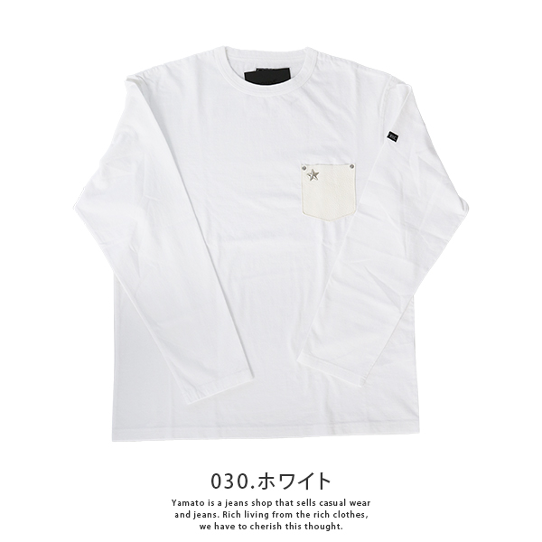 Schott N.Y.C（ショット） Schott LETHER POKET LS TEE メンズ ロンT
