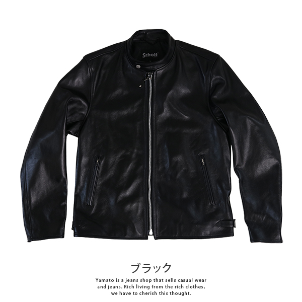 Schott NYC 60s〜70s ブラックレザーシングルライダース Schott NYC 60s〜70s ブラックレザーシングルライダース