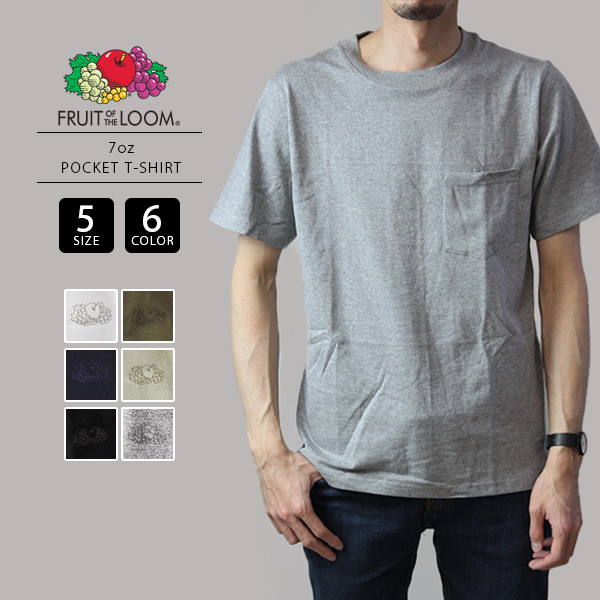 FRUIT OF THE LOOM（フルーツオブザルーム） ポケットTシャツ パックT