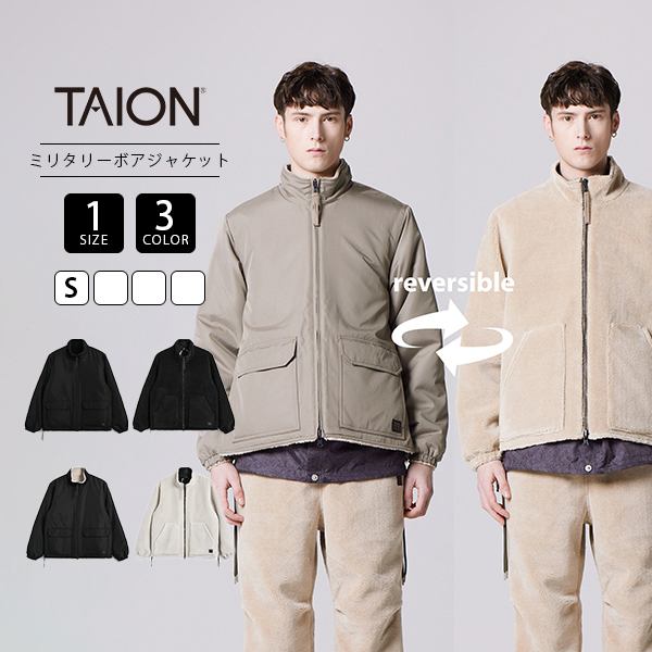TAION（タイオン） ユニセックス ノンダウン ミリタリー リバーシブル 
