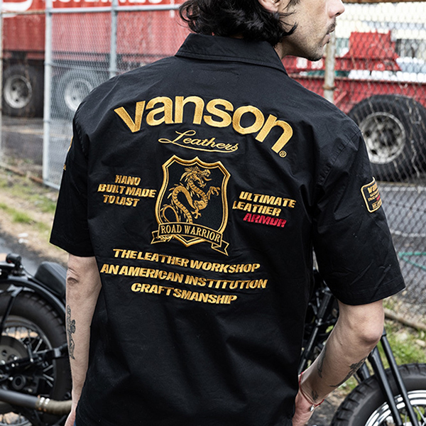 VANSON（バンソン） メンズ トップス 半袖 シャツ ワークシャツ