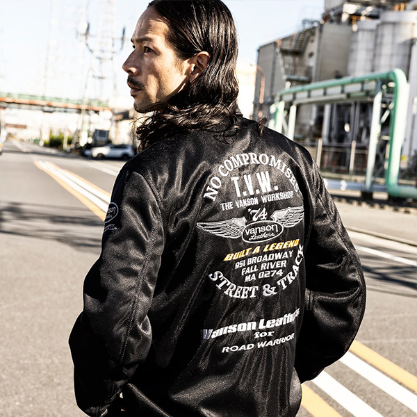 ★ VANSON バンソン ジャケット コーチジャケット 裏地付き 黒 XL 492-tvs2503s_4.jpg