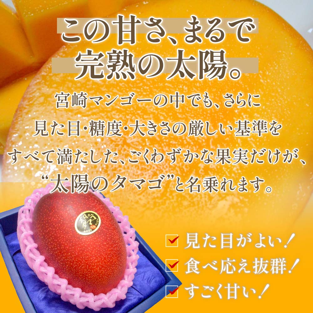 この甘さ、まるで完熟の太陽。宮崎マンゴー「太陽のタマゴ」