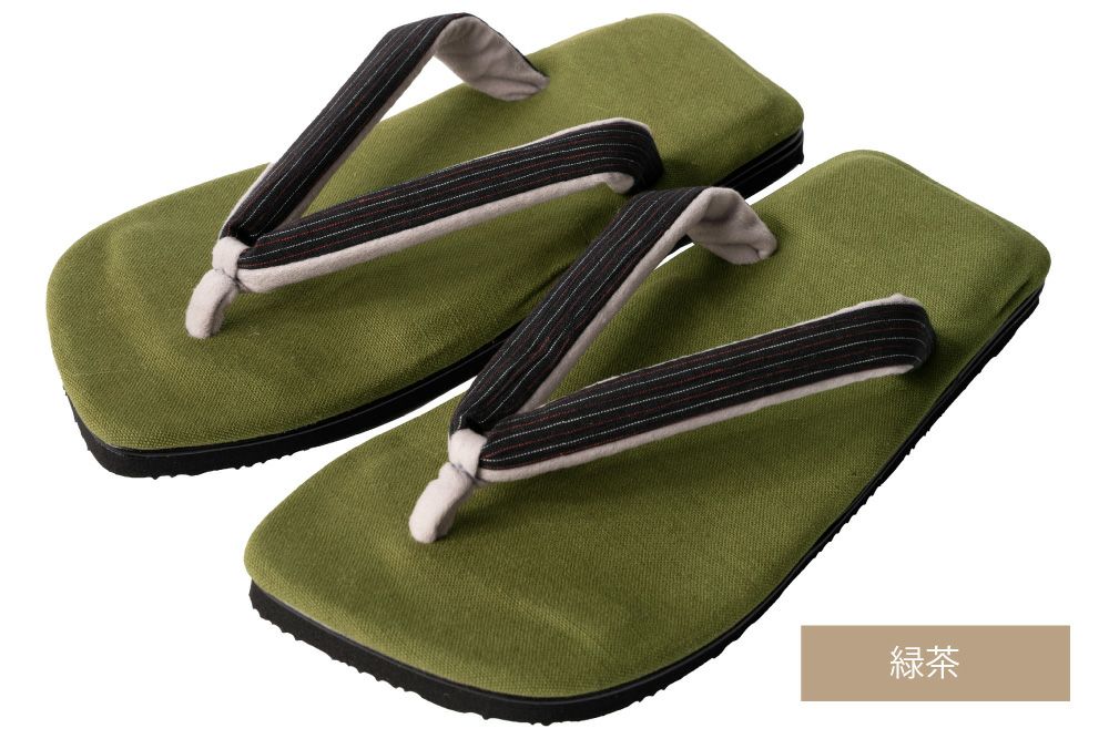 【訳あり・色味違い】雪駄 大きいサイズ 3L -Re:休- 奈良大和茶染め 小千谷縮（赤白縞） のぞき花緒 メンズ R2031Z-3L | 大和工房 | 02