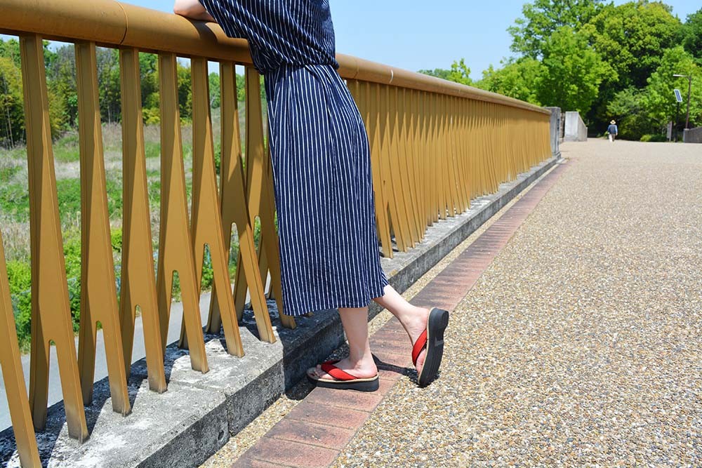 雪駄 日本製 実用的 母親 国産い草畳 水玉柄 レディース R459 | 大和工房 | 09