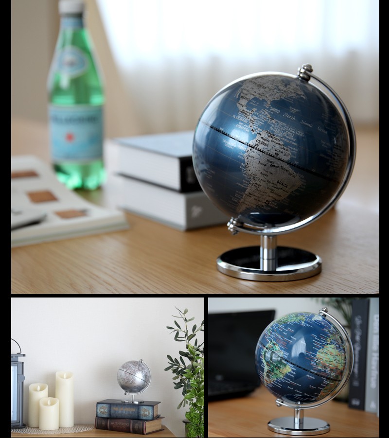 キッカーランド  地球儀 黒 シルバー ラメ 楽天市場】浮いている地球儀 直径20cmマグネットの力を利用して電源を