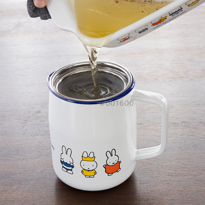 特典付 富士ホーロー「 ミッフィー70周年シリーズ 1.0Lオイルポット 」保存容器 1.0L 揚げ物 ポット 琺瑯 ホーロー ミッフィー Miffy 70th シンプル MF70-OP10L | 富士ホーロー | 09