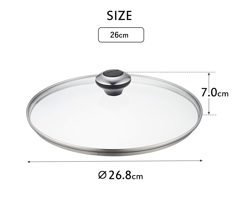 MEYER（マイヤー） 特典付 ガラスリッド 26cm MEYER 鍋蓋 フタ ふた