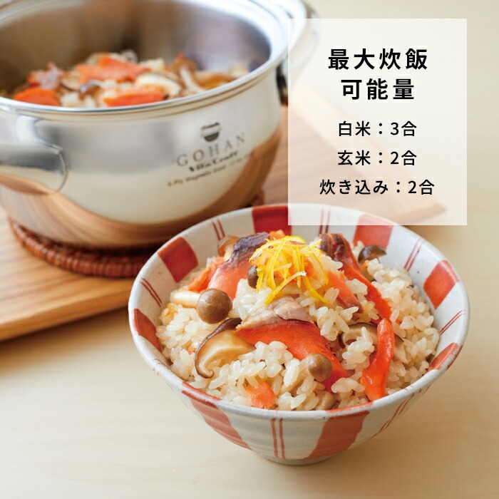 特典付 ガス・IH対応 ごはん鍋 GOHAN ビタクラフト ご飯鍋 3合 なべ