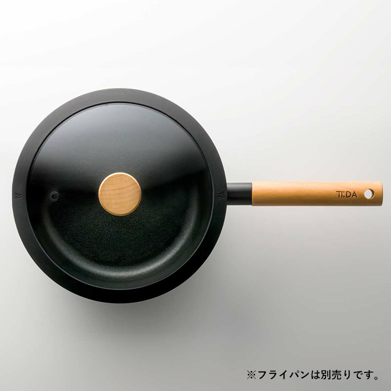 ティーダ ガラス蓋 （ブラック）24cm ガラス蓋 蓋 ふた ガラス フライパン マルチパン シリコン 中身が見える 透明 24cm 鍋蓋 なべふた KKN-TG24 BK |  | 05