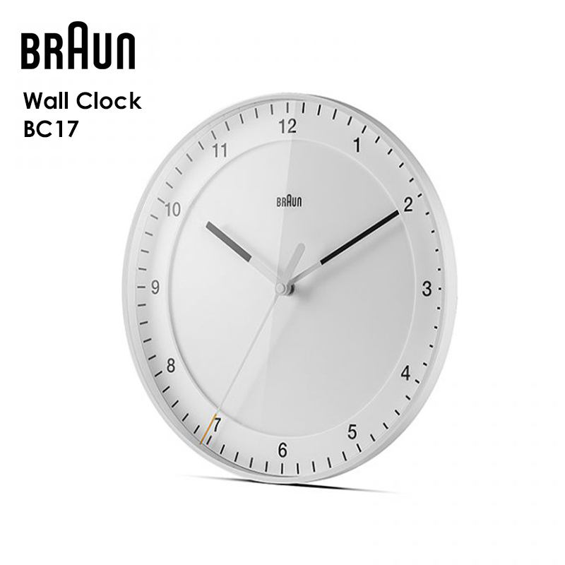 BRAUN（ブラウン） 特典付 ウォールクロック BC17 ブルー レッド