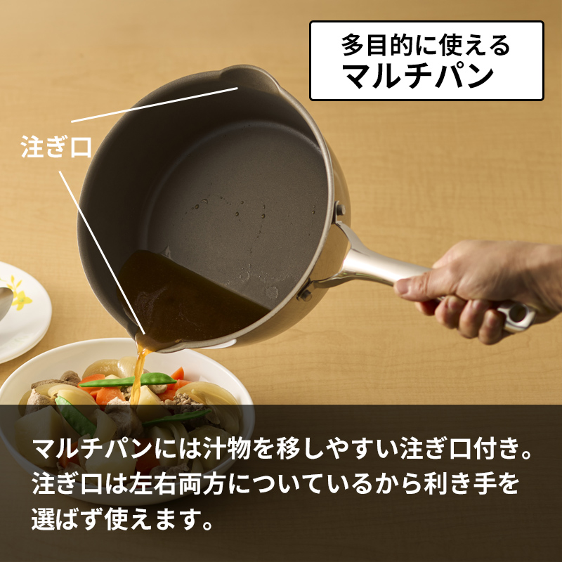 CORELLE（コレール） 特典付き！ マルチパン 22cm ガラスふた付き 片手