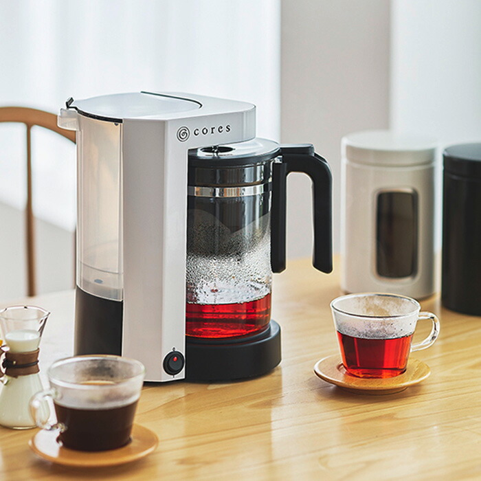 cores コレス 5CUP COFFEE MAKER 5カップコーヒーメーカーC302WH コーヒーメーカー 5杯分 ドリップ 淹れたて コーヒー  テーブル ティーサーバー 紅茶