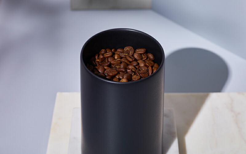 cores コレス PORCELAIN CANISTER キャニスター コーヒー豆200g C820BK 保存容器 ストッカー 美濃焼 磁器 クラフト感 インテリア 雑貨｜yamayuu｜04
