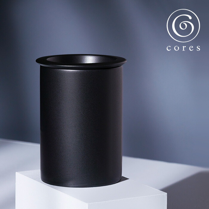 cores コレス PORCELAIN CANISTER キャニスター コーヒー豆200g C820BK 保存容器 ストッカー 美濃焼 磁器 クラフト感 インテリア 雑貨
