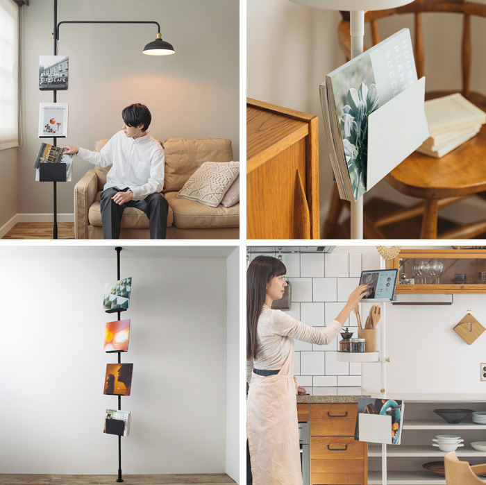 DRAW A LINE ドローアライン ブックラック 突っ張り棒 用 パーツ 縦